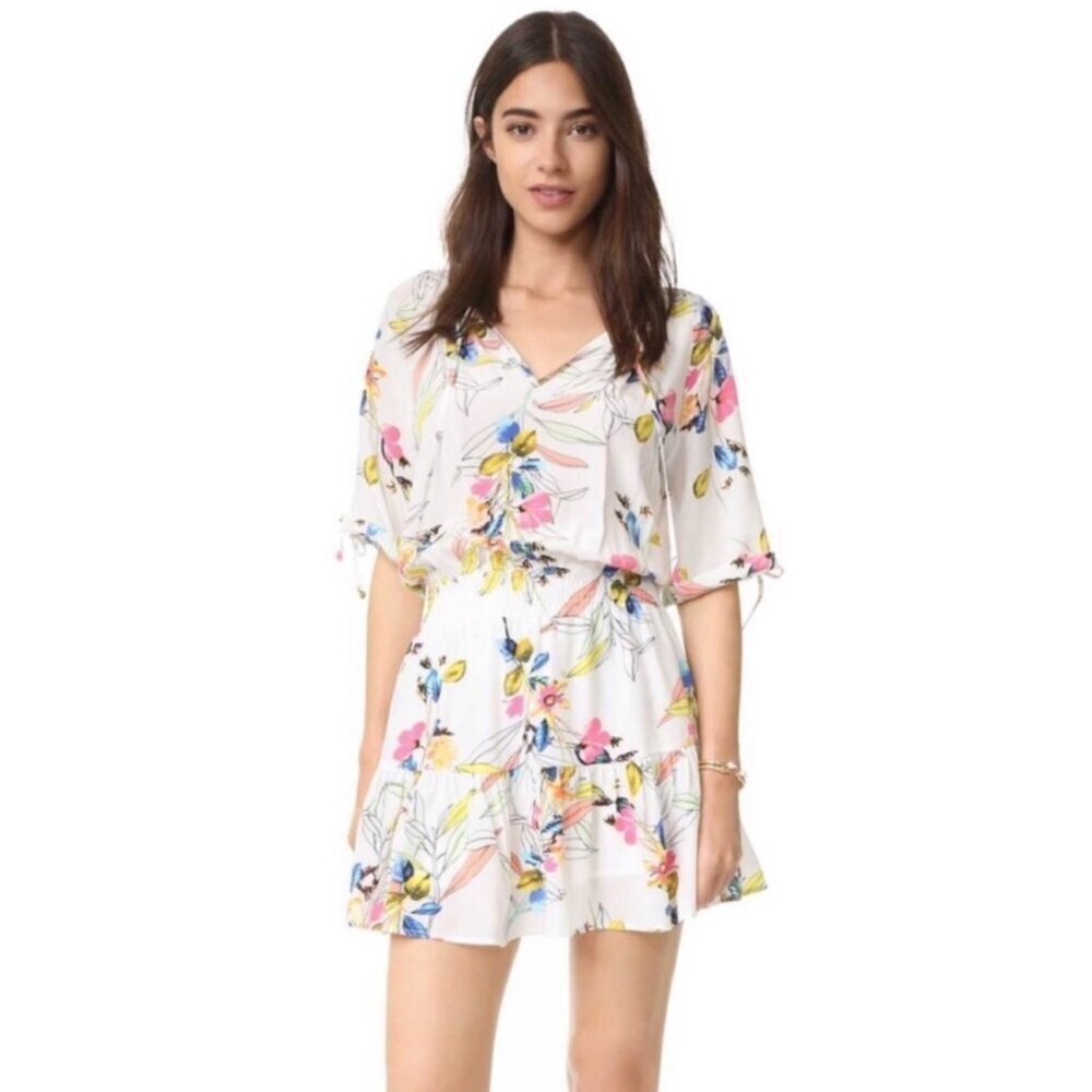 Yumi Kim Steffee Dress in Fairy Tale Floral Pattern Size Medium Silk Spring Mini